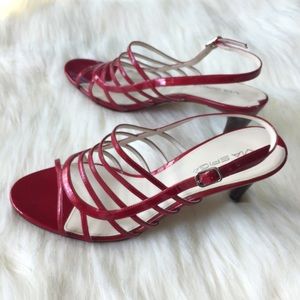 🎉SALE Via Spiga Ruby Red Patent Leather Sandal
